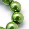 Baking Paint Pearlized Glass Pearl Round Bead Strands HY-Q003-6mm-13-3