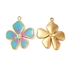304 Stainless Steel Enamel Pendants X-STAS-K256-10G-02-1