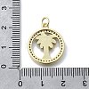 Brass Micro Pave Clear Cubic Zirconia Pendants KK-V010-11G-3