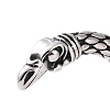 304 Stainless Steel Bird Open Cuff Bangle for Men Women BJEW-M230-08AS-4