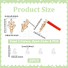12Pcs 2 Colors Brass Cubic Zirconia Ear Studs MAK-UN0001-71-3