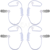 5Pcs PVC Plastic Replacement Acoustic Coil Tube with Earbuds KY-BBC0001-04-1