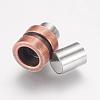 304 Stainless Steel Magnetic Clasps with Glue-in Ends STAS-F124-02ARG-3