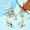 Electroplate Spiral Shell Pendant Decorations HJEW-YW00240-01-5