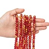 Spray Painted Crackle Glass Beads Strands CCG-Q002-8mm-10-4