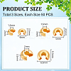 150Pcs 3 Sizes Brass Crimp Beads Covers KK-UN0003-82-3