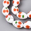 Frosted Handmade Lampwork Beads Strands LAMP-N037-03F-3