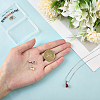 2Pcs Rhodium Plated Sterling Silver Pendant Cabochon Settings STER-BBC0008-82-3