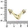 Brass Cubic Zirconia Hook and S-Hook Clasps KK-Q048-05G-3