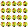 Half Round/Dome Tree Pattern Glass Flatback Cabochons for DIY Projects GGLA-YW0001-14M-1