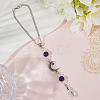 Natural Amethyst & Alloy Pendant Decorations HJEW-WH20009-03A-4