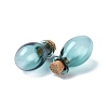 Oval Glass Cork Bottles Ornament X1-AJEW-O032-03G-2