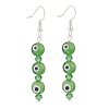 7 Pairs 7 Color Lampwork Evil Eye & Glass Beaded Dangle Earrings EJEW-JE05086-5