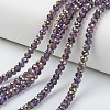 Electroplate Transparent Glass Beads Strands EGLA-A034-T8mm-R17-1