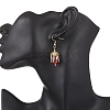 Glass Lantern Dangle Earrings EJEW-MZ00629-02-3