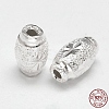 Fancy Cut Oval 925 Sterling Silver Textured Beads STER-F012-17A-1