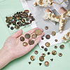20Pcs 20 Styles Alloy & Brass Snap Buttons BUTT-ME0001-09-3