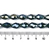 Transparent Electroplate Glass Beads Strands EGLA-N013-T8mm-B15-4