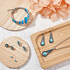 Synthetic Turquoise Pendant Necklace & Bracelet & Earrings Set SJEW-FI0001-15-5