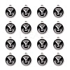 Platinum Plated Alloy Charms X-ENAM-S118-02Y-P-2