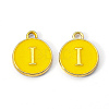Golden Plated Alloy Enamel Charms ENAM-S118-09I-2