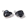 Natural Larvikite Love Heart Pendants G-T138-205K-P-2