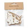 Christmas Theme Natural Wood Pendant Decorations HJEW-P010-15-6