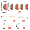 100Pcs DIY Watermelon Shape Dangle Earring Making Kits DIY-NB0005-30-5