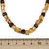 Natural Amber Beaded Necklaces NJEW-L466-01-5