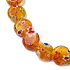 Handmade Millefiori Lampwork Beads Strands LAMP-G166-17B-06-3