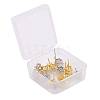 8 Pairs Brass Micro Pave Clear Cubic Zirconia Stud Earring Findings KK-ZZ0001-08-RS-7