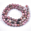 Natural Rhodonite Beads Strands X-G-S333-8mm-029-2