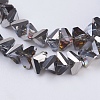 Electroplate Glass Beads Strands EGLA-J145-6mm-HP01-3