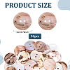 50Pcs Natural Shell Buttons BUTT-ME0001-24A-2