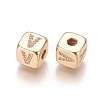 Brass Micro Pave Cubic Zirconia Beads KK-K238-16G-V-2