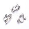 Tarnish Resistant 304 Stainless Steel Clip-on Earring Findings STAS-O110-21P-1