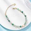Natural Banded Agate Beaded Bracelets BJEW-JB12752-03-1
