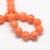 Natural Dyed Yellow Jade Gemstone Bead Strands G-R271-6mm-Y31-1