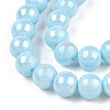 Electroplate Opaque Glass Beads Strands GLAA-T032-P8mm-AB10-3