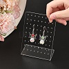 2Pcs L Shaped Organic Glass Earring Display Stands ODIS-YW0001-07-6
