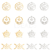 DICOSMETIC 16Pcs 8 Style 304 Stainless Steel Pendants STAS-DC0009-19-1