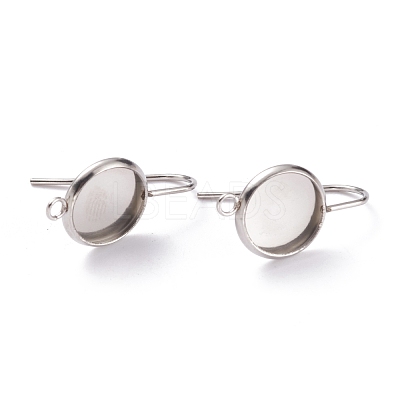 Tarnish Resistant 304 Stainless Steel Earring Settings STAS-O141-02P-1