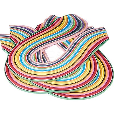 Rectangle 36 Colors Quilling Paper Strips DIY-PH0008-03A-WH-1