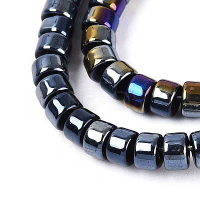 AB Color Plated Opaque Glass Beads Strands GLAA-T026-2x4mm-P01-1