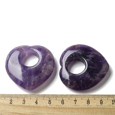 Natural Amethyst Hollow Pendants X-G-C167-06H-1