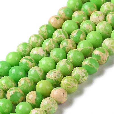 Synthetic Imperial Jasper Dyed Beads Strands G-D077-A01-01H-1