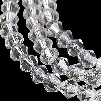 Transparent Electroplate Glass Beads Strands GLAA-F029-3mm-A13-1