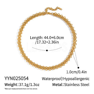 304 Stainless Steel Link Chain Necklaces for Women UT1366-1-1