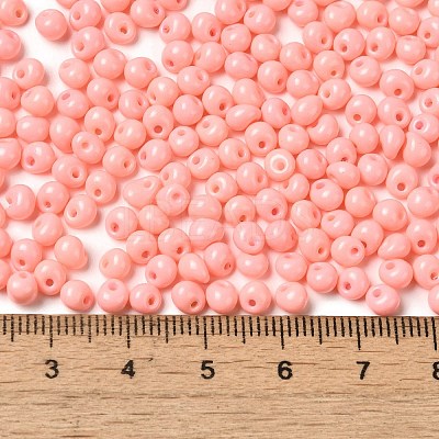6/0 Opaque Baking Paint Glass Seed Beads SEED-M012-02A-35-1