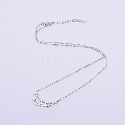 Alloy Rhinestone Pendants Necklaces NJEW-WH0007-02L-1